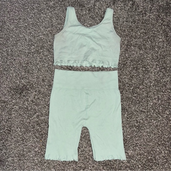 body & sol Shorts Body Sol Mint Green Workout Set Poshmark